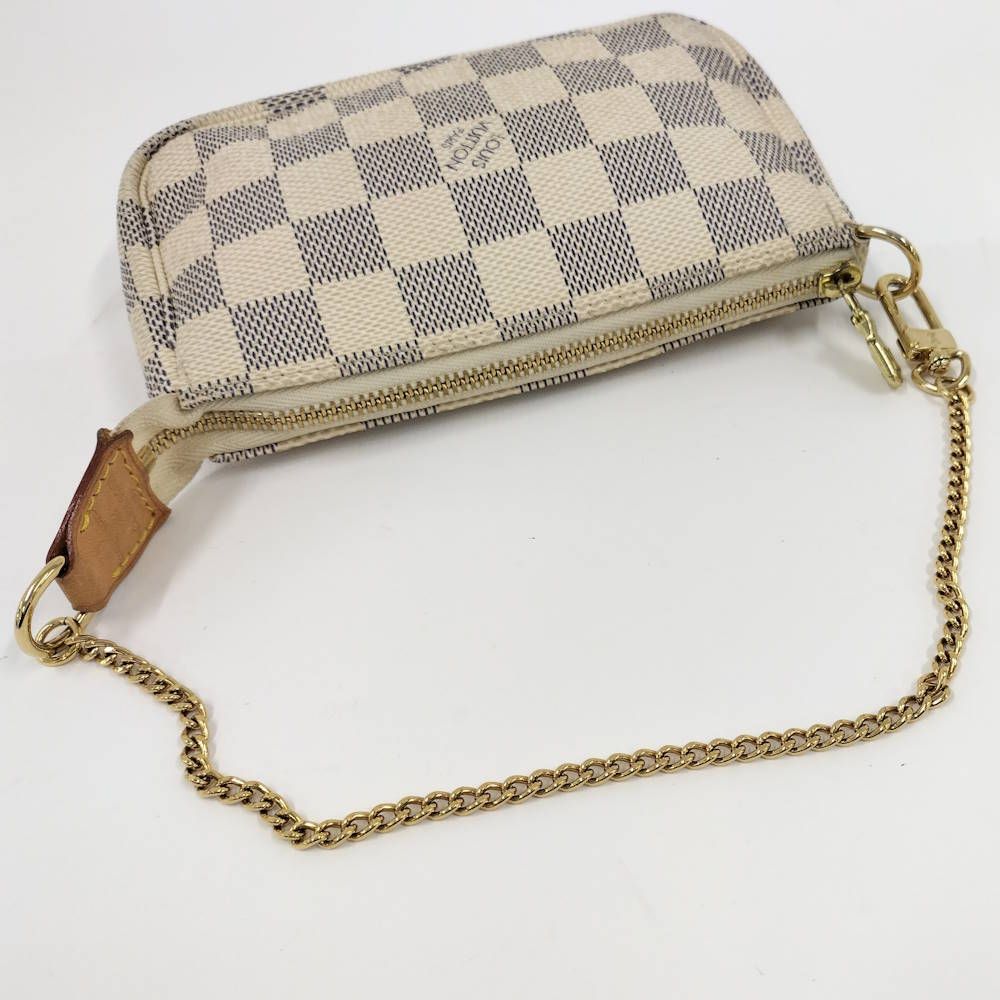 Louis Vuitton Mini Pochette Pouch Damier Azur — view 8