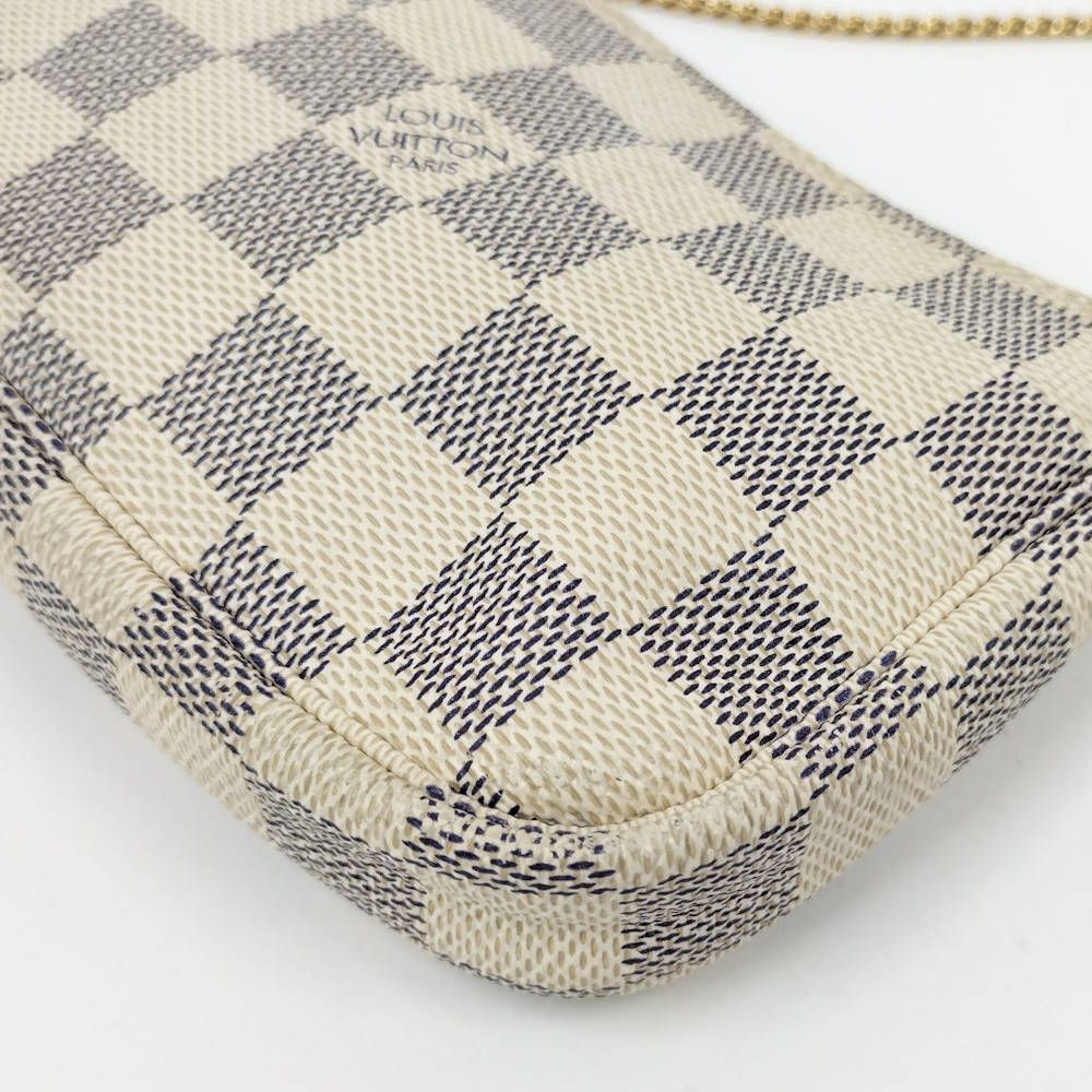 Louis Vuitton Mini Pochette Pouch Damier Azur — view 6