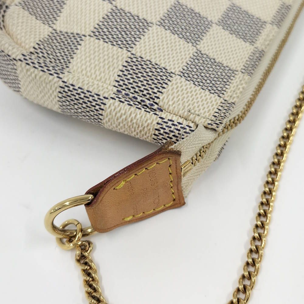 Louis Vuitton Mini Pochette Pouch Damier Azur — view 7