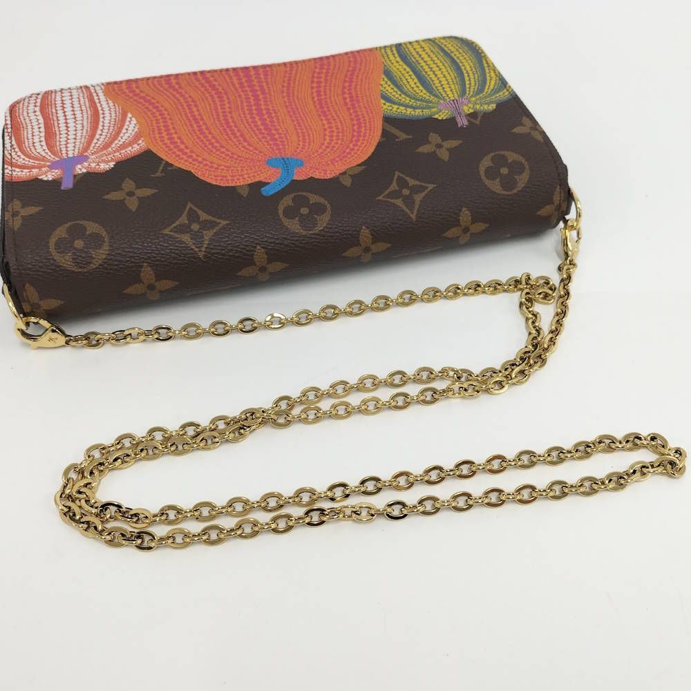 Louis Vuitton Chain Shoulder Bag LV Yk Yayoi Kusama Pochette Felicity Monogram — view 7
