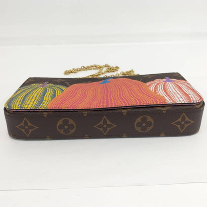 Louis Vuitton Chain Shoulder Bag LV Yk Yayoi Kusama Pochette Felicity Monogram — view 4