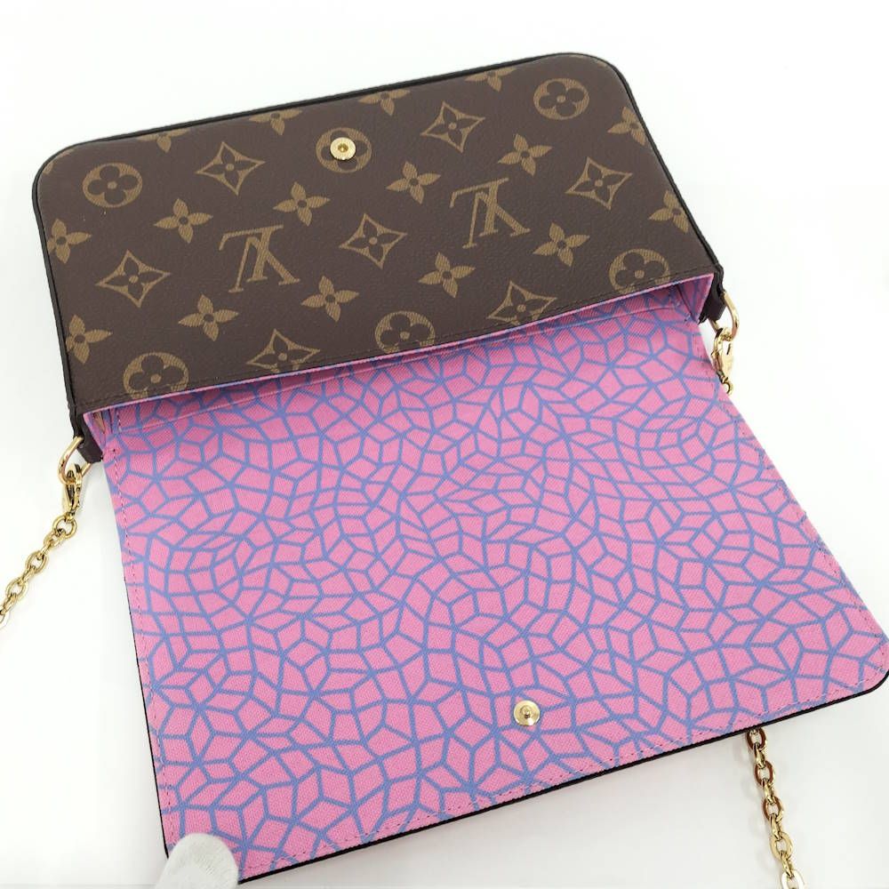 Louis Vuitton Chain Shoulder Bag LV Yk Yayoi Kusama Pochette Felicity Monogram — view 8