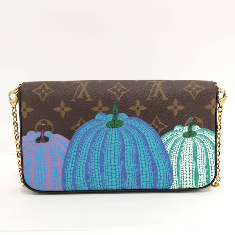 Louis Vuitton Chain Shoulder Bag LV Yk Yayoi Kusama Pochette Felicity Monogram — view 2