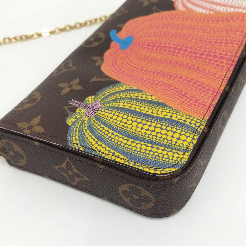 Louis Vuitton Chain Shoulder Bag LV Yk Yayoi Kusama Pochette Felicity Monogram — view 3