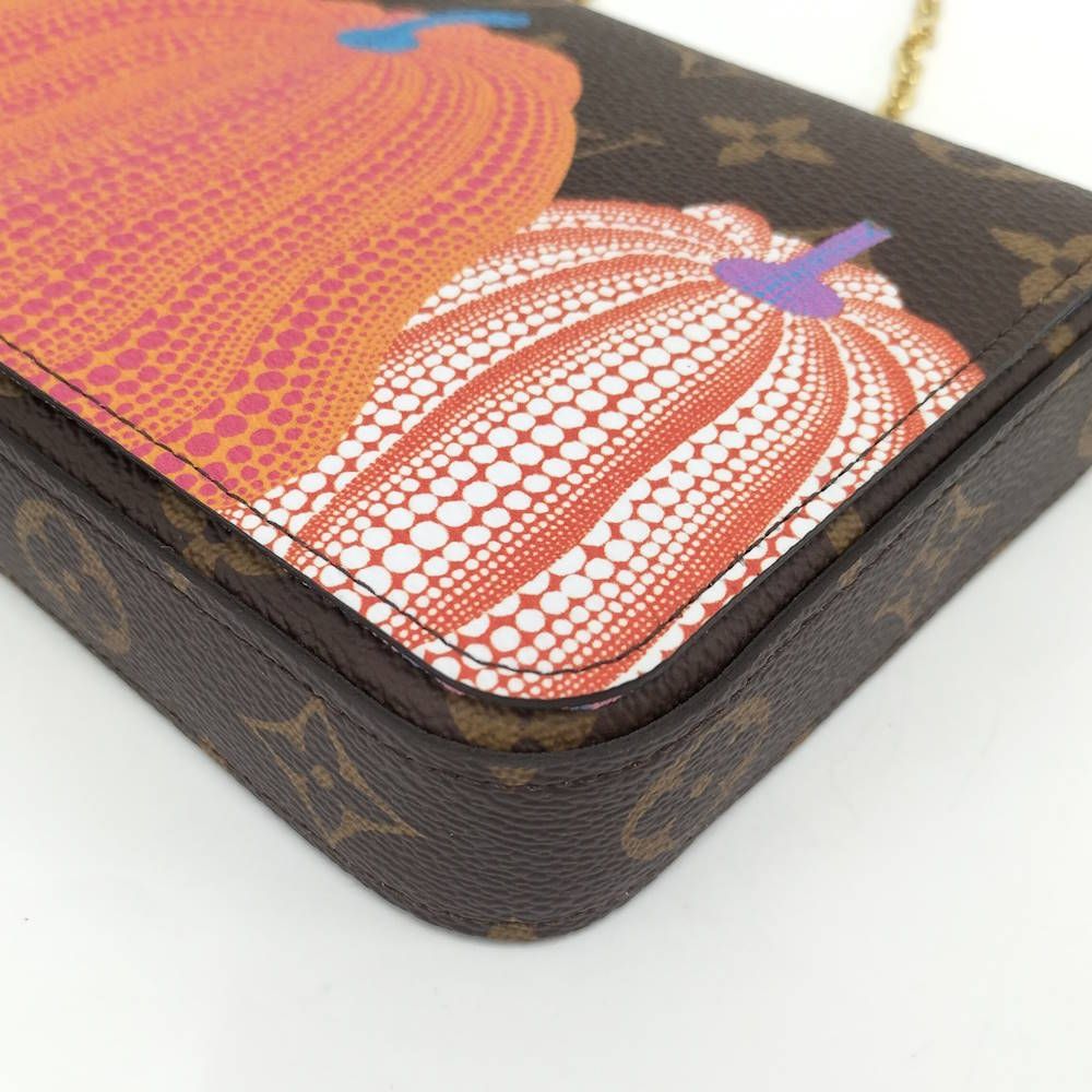Louis Vuitton Chain Shoulder Bag LV Yk Yayoi Kusama Pochette Felicity Monogram — view 5