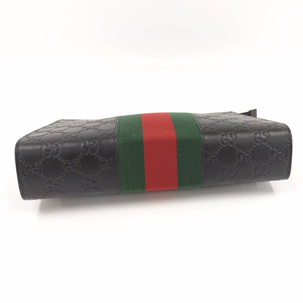 Gucci Clutch Guccissima Sherry Line Leather Black — view 5