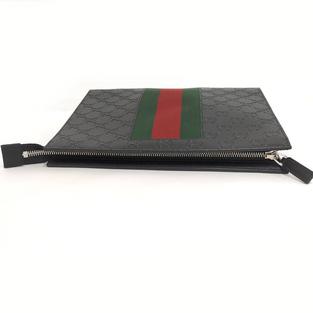 Gucci Clutch Guccissima Sherry Line Leather Black — view 7
