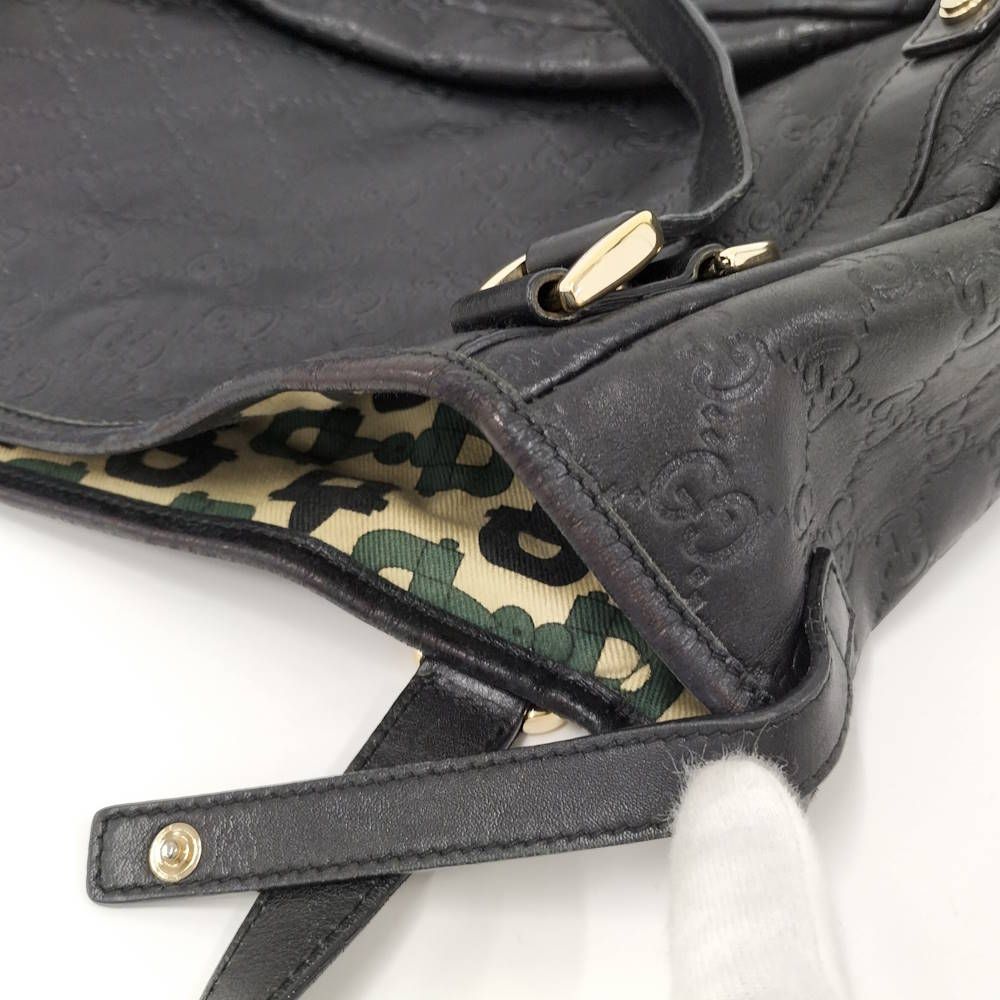 Gucci Abbey Handbag Guccissima Leather Black — view 7