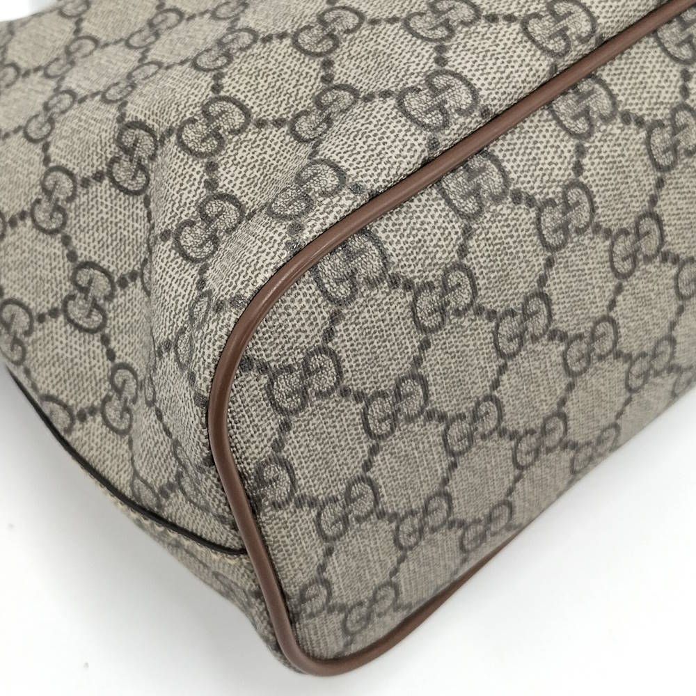 Gucci 2-Way Tote Shoulder Bag GG Supreme Leather Beige — view 3