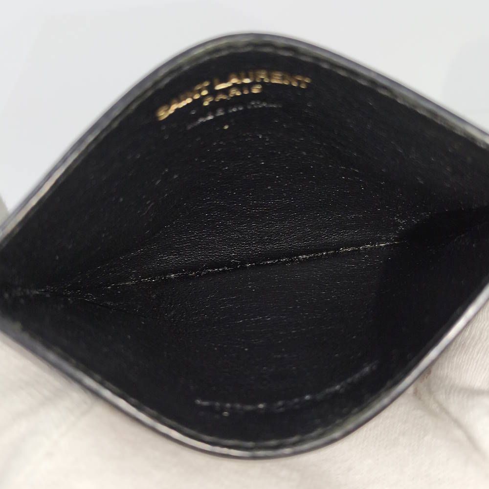Saint Laurent Yves Card Case Leather Black — view 7