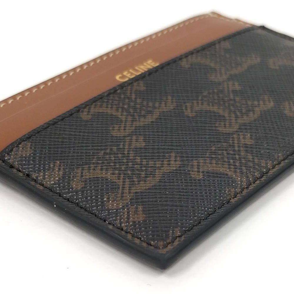 Celine Midi Amquad Holder Triomphe Canvas Calf Leather Wallet — view 4