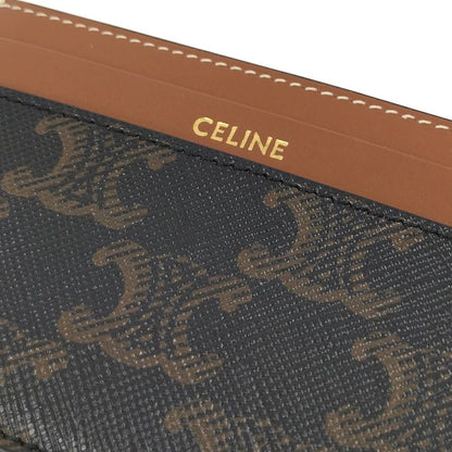 Celine Midi Amquad Holder Triomphe Canvas Calf Leather Wallet — view 7