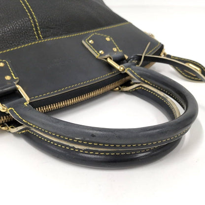 Louis Vuitton Lockit PM Handbag Leather Navy — view 4