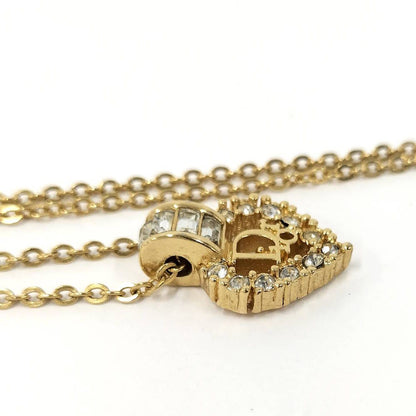 Dior Necklace Logo Light Stone Plated Gold — view 5