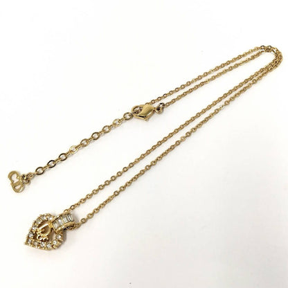 Dior Necklace Logo Light Stone Plated Gold — view 3