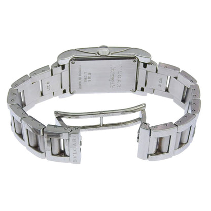 Bvlgari Rettangolo Stainless Steel Silver Quartz Analog Display White Dial Watch — view 4
