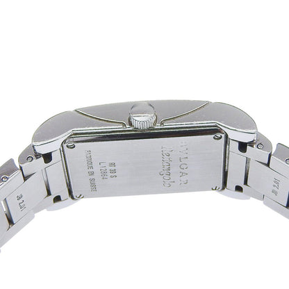 Bvlgari Rettangolo Stainless Steel Silver Quartz Analog Display White Dial Watch — view 5