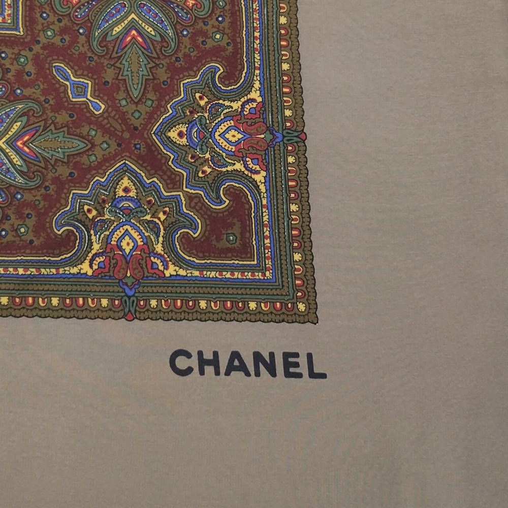 Chanel Large Scarf Paisley Pattern Silk Multicolor — view 2