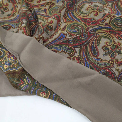 Chanel Large Scarf Paisley Pattern Silk Multicolor — view 8