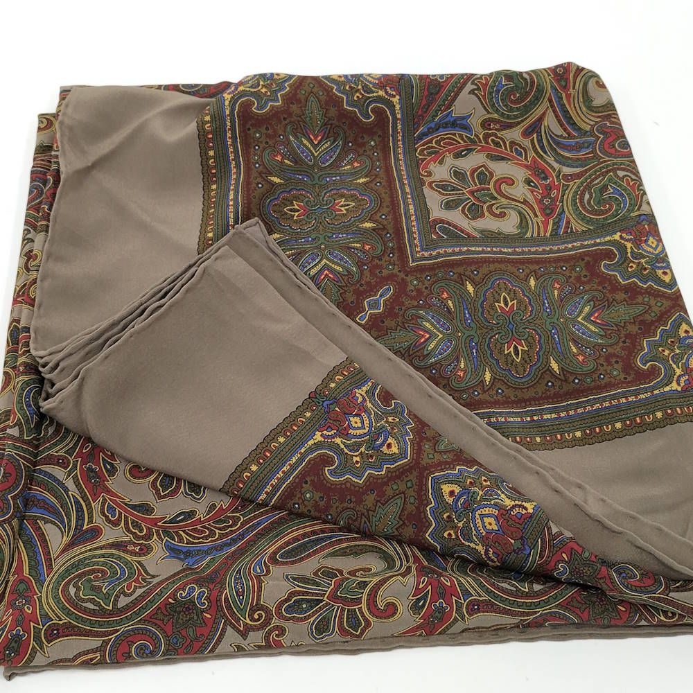 Chanel Large Scarf Paisley Pattern Silk Multicolor — view 5