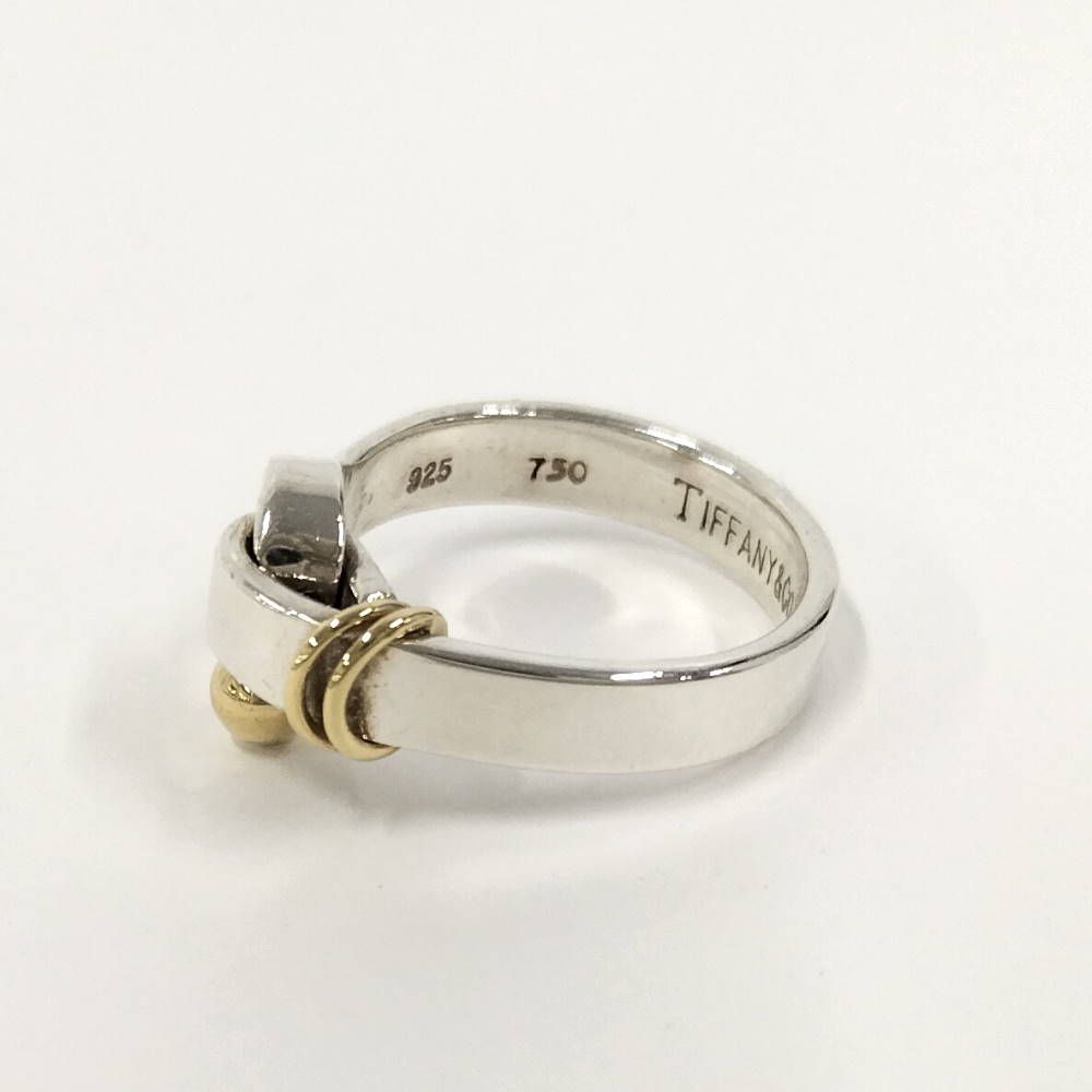 Tiffany & Co Ring Hook Eye 18k Silver Yellow Gold — view 3