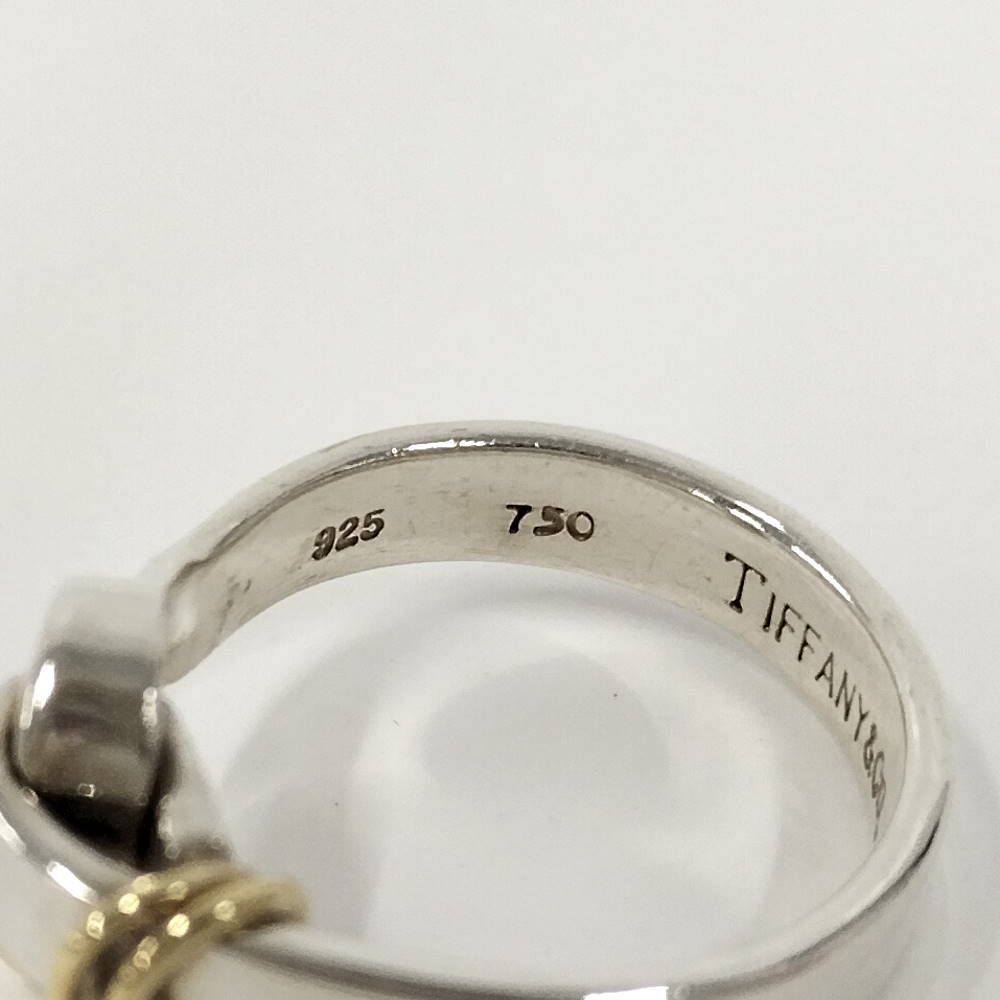 Tiffany & Co Ring Hook Eye 18k Silver Yellow Gold — view 6