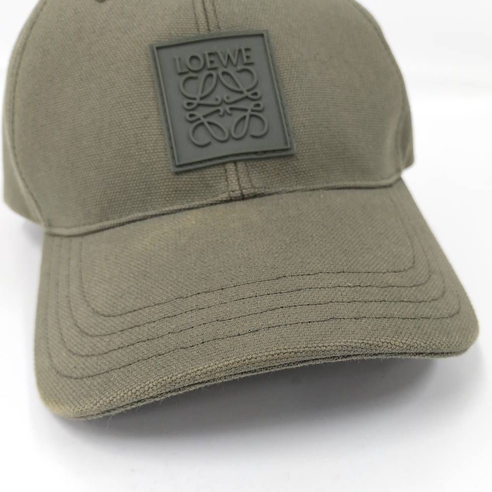 Loewe Patch Cap Canvas Khaki Green Hat — view 6
