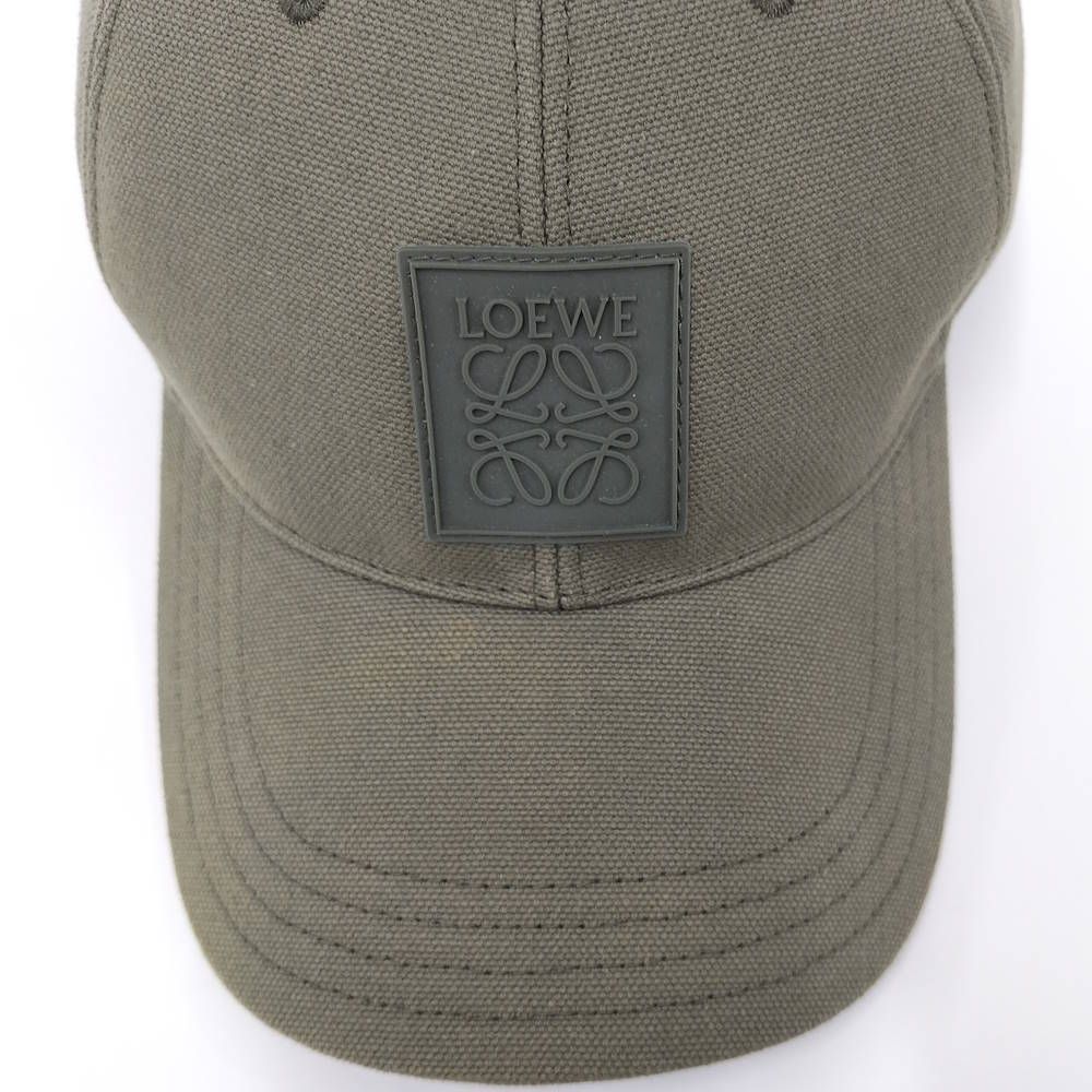 Loewe Patch Cap Canvas Khaki Green Hat — view 7