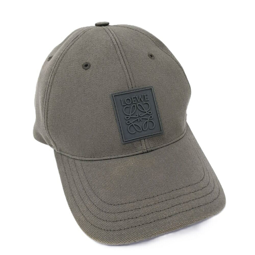 Loewe Patch Cap Canvas Khaki Green Hat