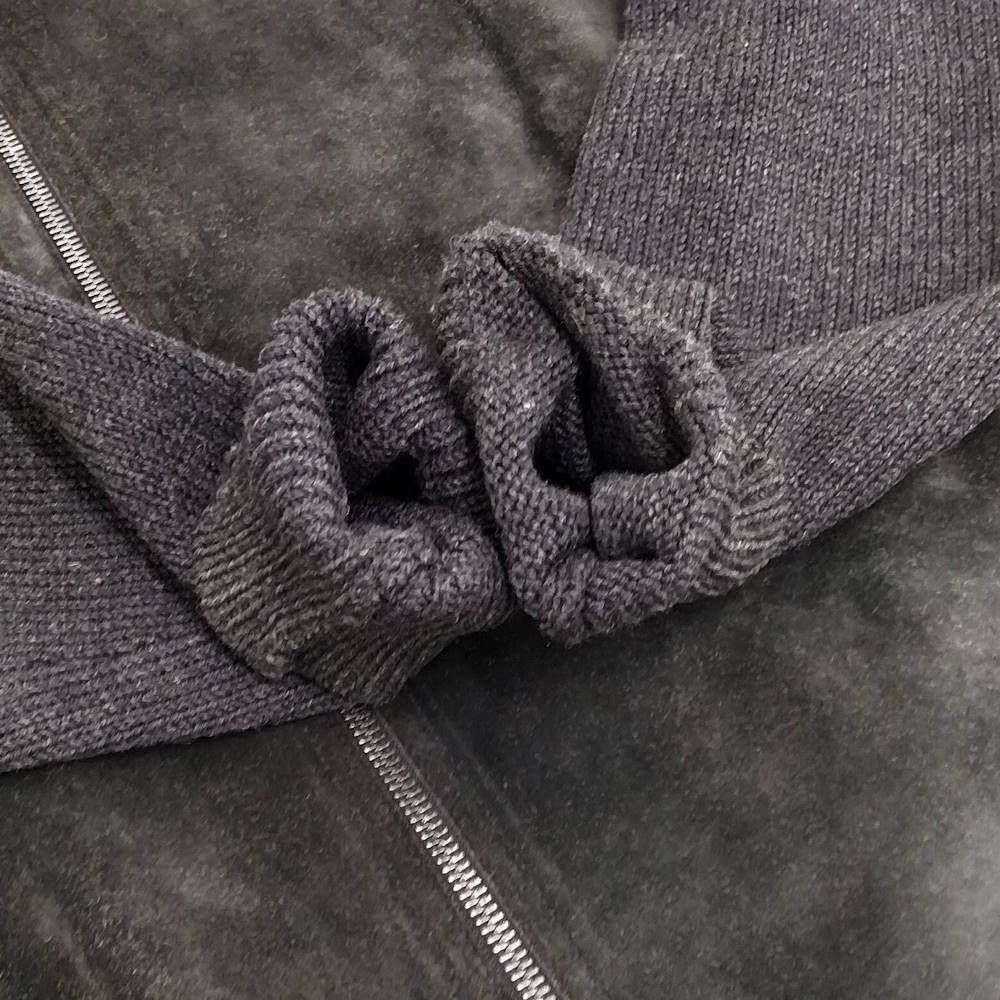 Gucci Jacket M Knit Suede Black — view 6