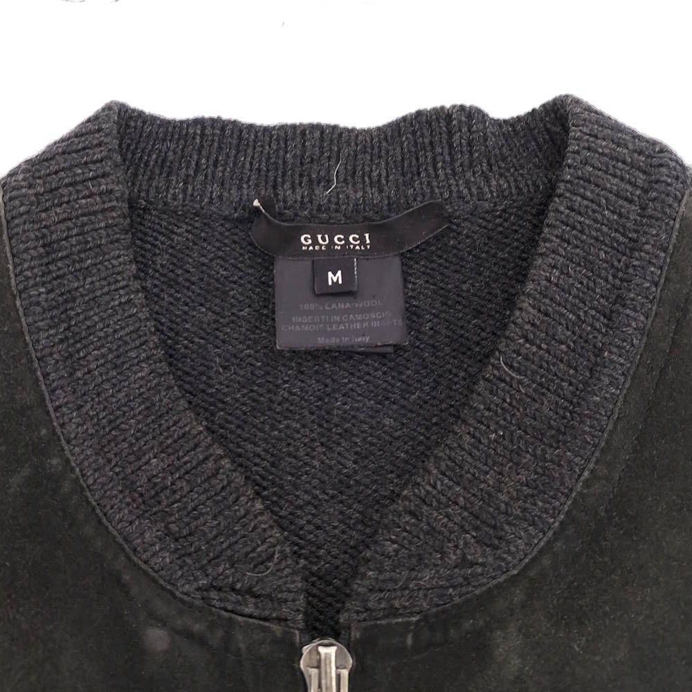 Gucci Jacket M Knit Suede Black — view 4