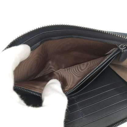 Bottega Veneta Wallet Intrecciato Shiny Karung Leather Black — view 8