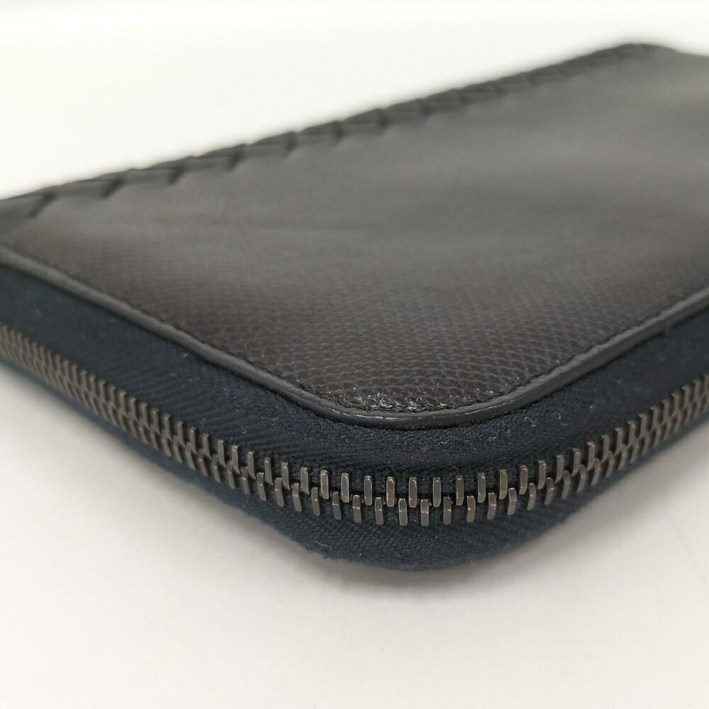 Bottega Veneta Wallet Intrecciato Shiny Karung Leather Black — view 6
