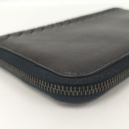 Bottega Veneta Wallet Intrecciato Shiny Karung Leather Black — view 6