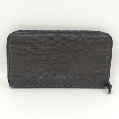 Bottega Veneta Wallet Intrecciato Shiny Karung Leather Black — view 3