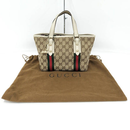 Gucci Handbag GG Leather Canvas Brown — view 9