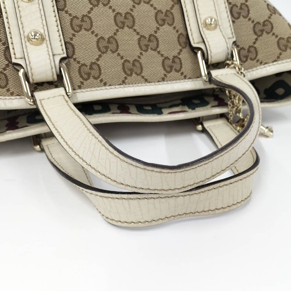 Gucci Handbag GG Leather Canvas Brown — view 4