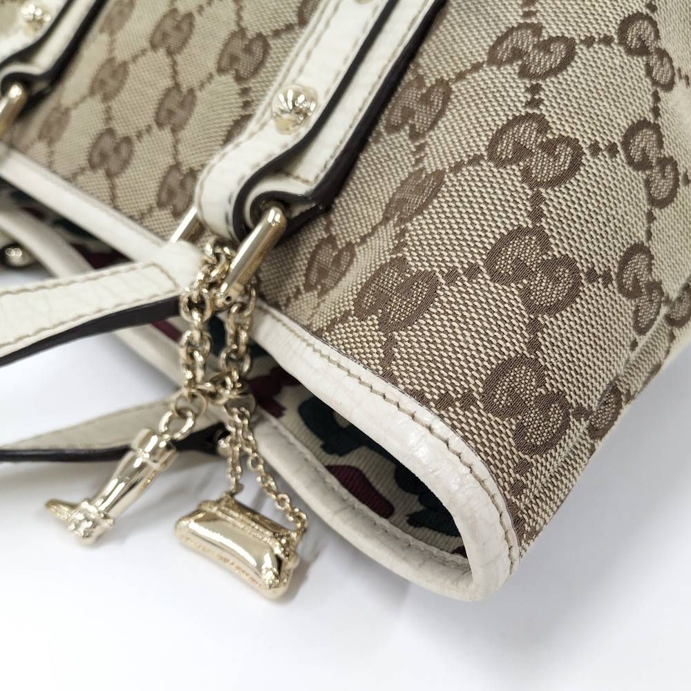 Gucci Handbag GG Leather Canvas Brown — view 6
