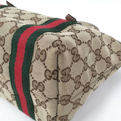 Gucci Handbag GG Leather Canvas Brown — view 3