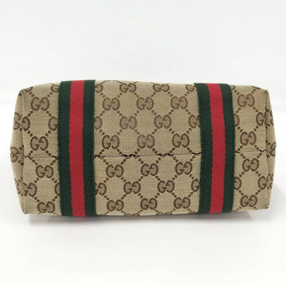 Gucci Handbag GG Leather Canvas Brown — view 7