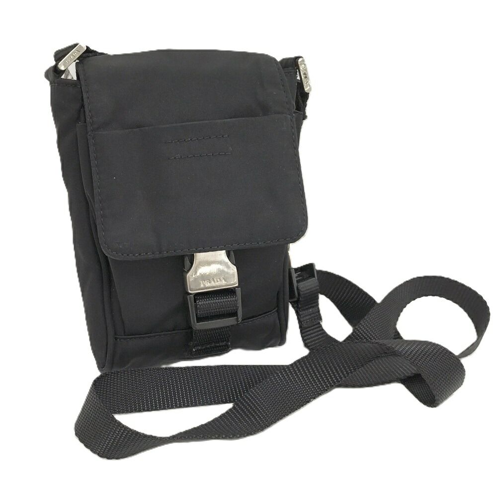 Prada Phone Shoulder Bag Nylon Black
