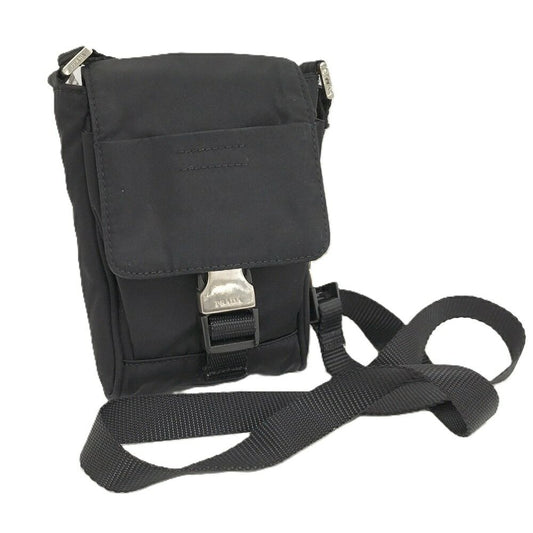 Prada Phone Shoulder Bag Nylon Black
