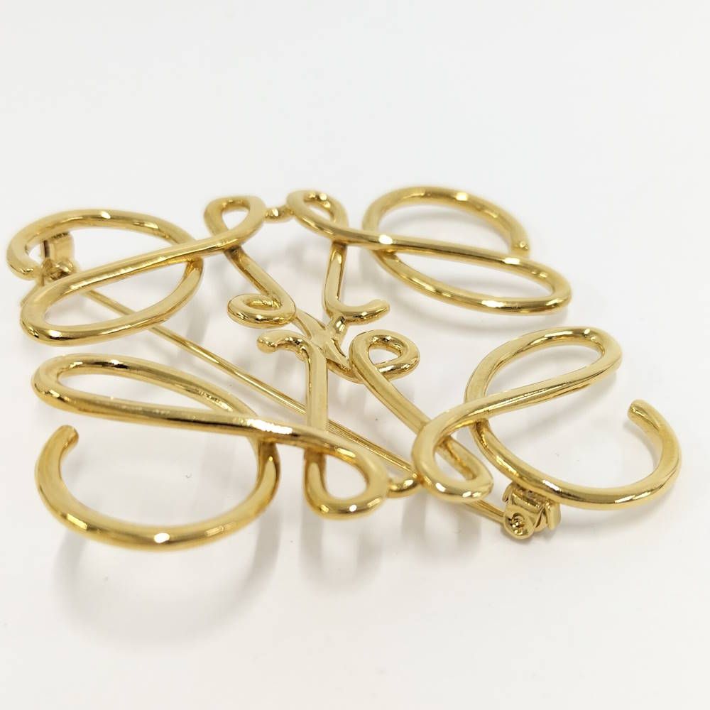 Loewe Brooch Anagram Gold Plated — view 5