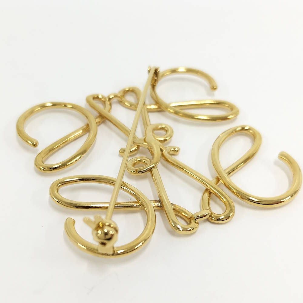 Loewe Brooch Anagram Gold Plated — view 6