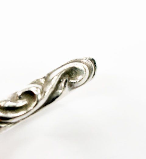 Chrome Hearts Scrl Band Scroll Ring Silver — view 4