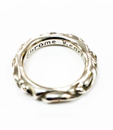 Chrome Hearts Scrl Band Scroll Ring Silver