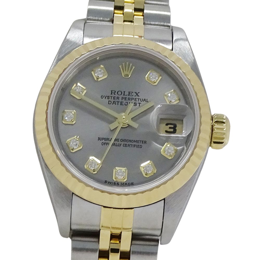 Rolex Datejust Number Watch Diamond Automatic Winding at Stainless Steel Gold — view 2