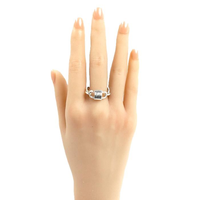 Tiffany & Co 925 Sterling Silver Small Double Lock Ring No 15 — view 7