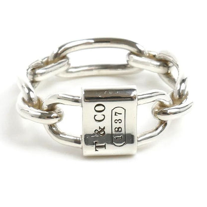 Tiffany & Co 925 Sterling Silver Small Double Lock Ring No 15 — view 3