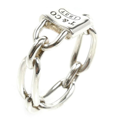 Tiffany & Co 925 Sterling Silver Small Double Lock Ring No 15 — view 2